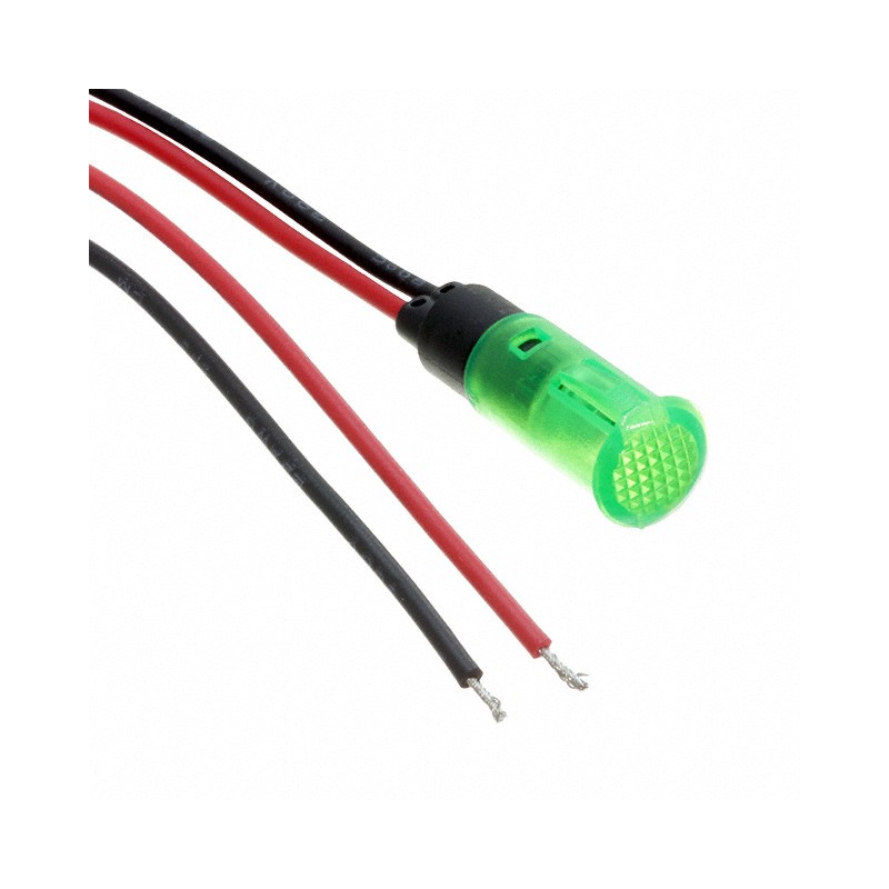 1 pcs : FL1P-8QW-2-G110V - LED GRN 8MM SNAP 110VAC/DC STK
