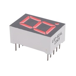 1 pcs : LAP-601VL - DISPLAY 7SEG 0.58' SGL RED 10DIP