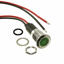 1 pcs : FL1M-12FW-1-G3V - LED GRN 12MM NUT 3VAC/DC STK