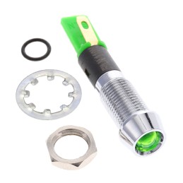 1 pcs : FL1M-8CJ-2-G110V - LED GRN 8MM NUT 110VAC/DC STK