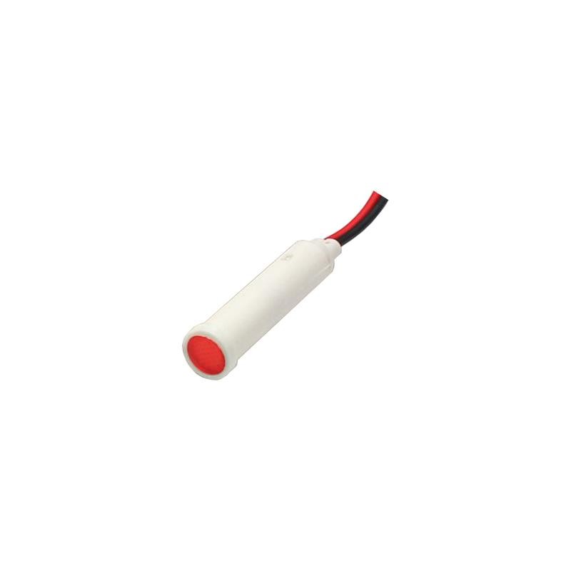 1 pcs : FL1P-8QW-1-R24V - LED RED 8MM SNAP 24VAC/DC STK