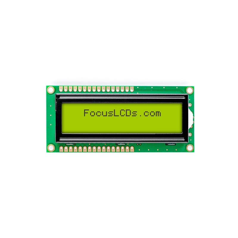 1 pcs : C162A-YTY-LW65 - 16X2 STN YELLOW/GREEN CHARACTER