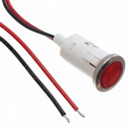 1 pcs : FL1P-12QW-2-R110V - LED RED 12MM SNAP 110VAC/DC STK