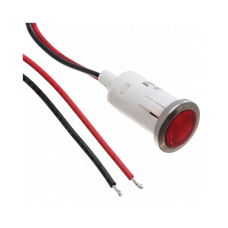 1 pcs : FL1P-12QW-2-R110V - LED RED 12MM SNAP 110VAC/DC STK
