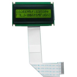 1 pcs : GFC1602AB-YPAEET06 - 16X2STN-YYELLOW GREEN58X34X9