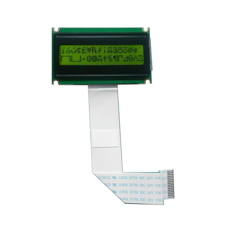 1 pcs : GFC1602AB-YPAEET06 - 16X2STN-YYELLOW GREEN58X34X9