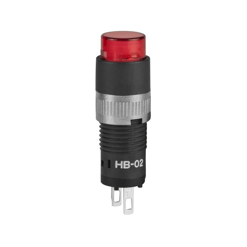 1 pcs : HB02KW01-5C-CB - SW IND PB RND RED LED DIFF SLD