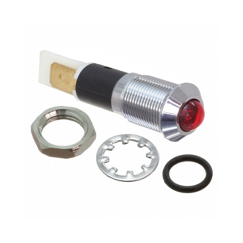 1 pcs : FL1M-12SJ-1-R2V - LED RED 12MM NUT 2VAC/DC STK