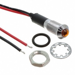 1 pcs : FL1M-8SW-1-Y24V - LED YEL 8MM NUT 24VAC/DC STK