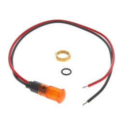 1 pcs : FL1P-8NW-1-Y2V - LED YEL 8MM NUT 2VAC/DC STK