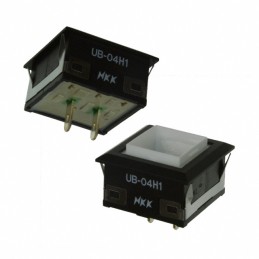 1 pcs : UB04KW015F - INDICATOR SQ BLK HSNG GREEN LED