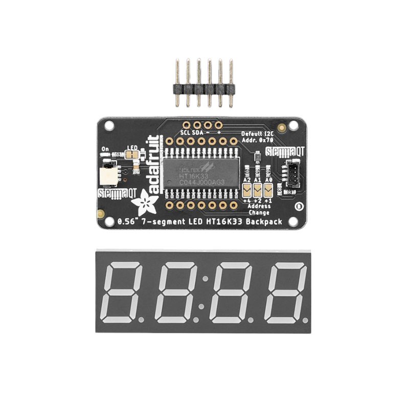 1 pcs : 1002 - ADDRESS LED 7 SEGMENT I2C WHITE