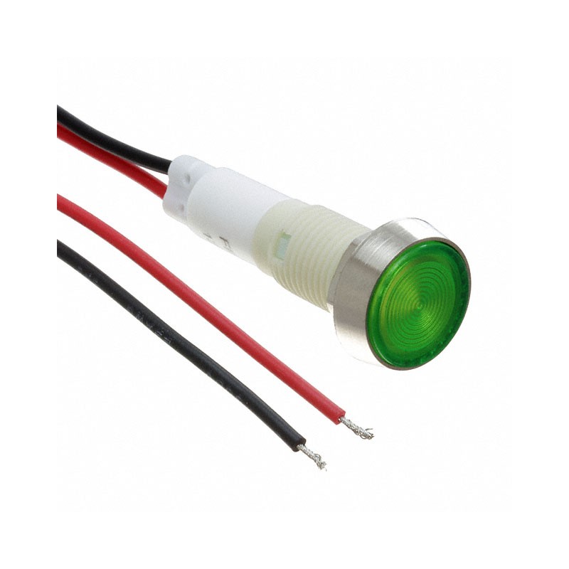 1 pcs : FL1P-10NW-4-G110V - LED GRN 10MM NUT 110VAC/DC STK