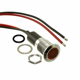 1 pcs : FL1M-12FW-1-R2V - LED RED 12MM NUT 2VAC/DC STK