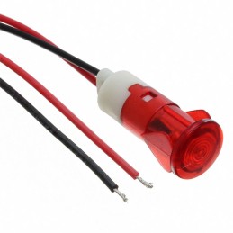 1 pcs : FL1P-12QW-1-R12V - LED RED 12MM SNAP 12VAC/DC STK