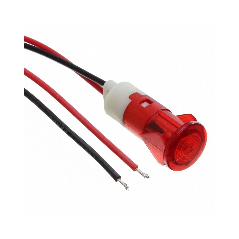 1 pcs : FL1P-12QW-1-R12V - LED RED 12MM SNAP 12VAC/DC STK