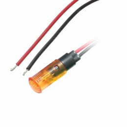 1 pcs : FL1P-8QW-2-Y12V - LED YEL 8MM SNAP 12VAC/DC STK