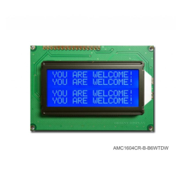 1 pcs : AMC1604CR-B-B6WTDW - LCD COB CHAR 16X4 BLUE TRANSM