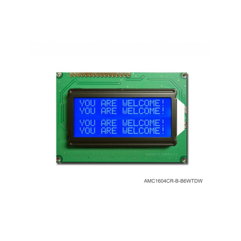 1 pcs : AMC1604CR-B-B6WTDW - LCD COB CHAR 16X4 BLUE TRANSM