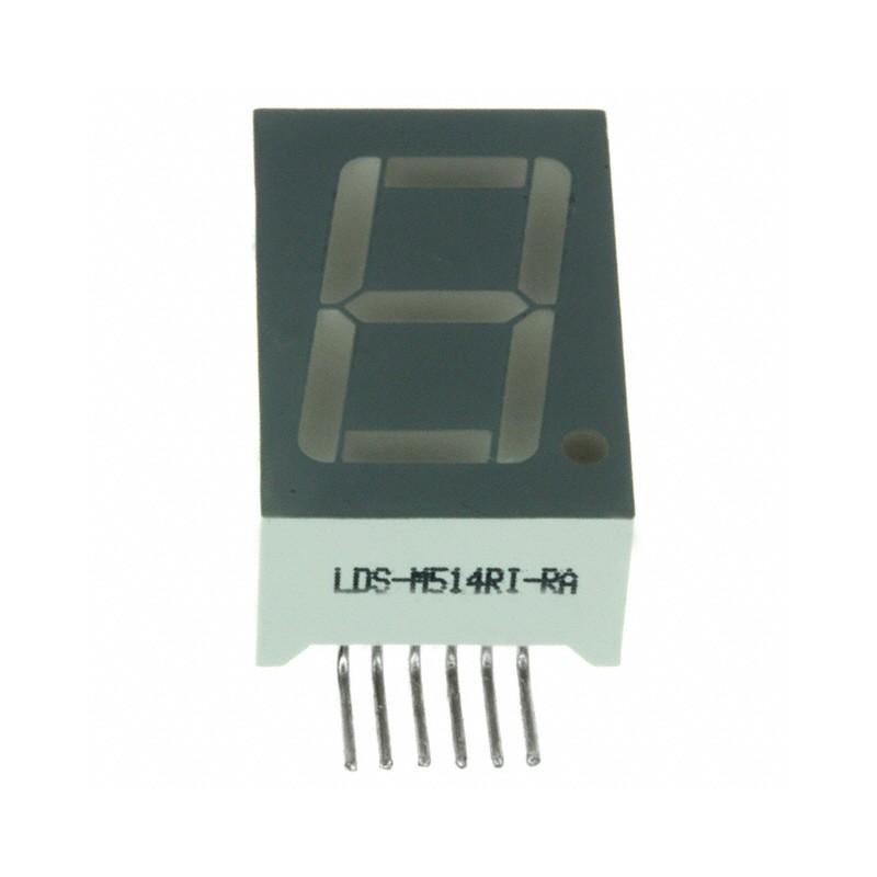 1 pcs : LDS-M514RI-RA - DISP 7SEG 0.56' SGL RED 6SIP RA