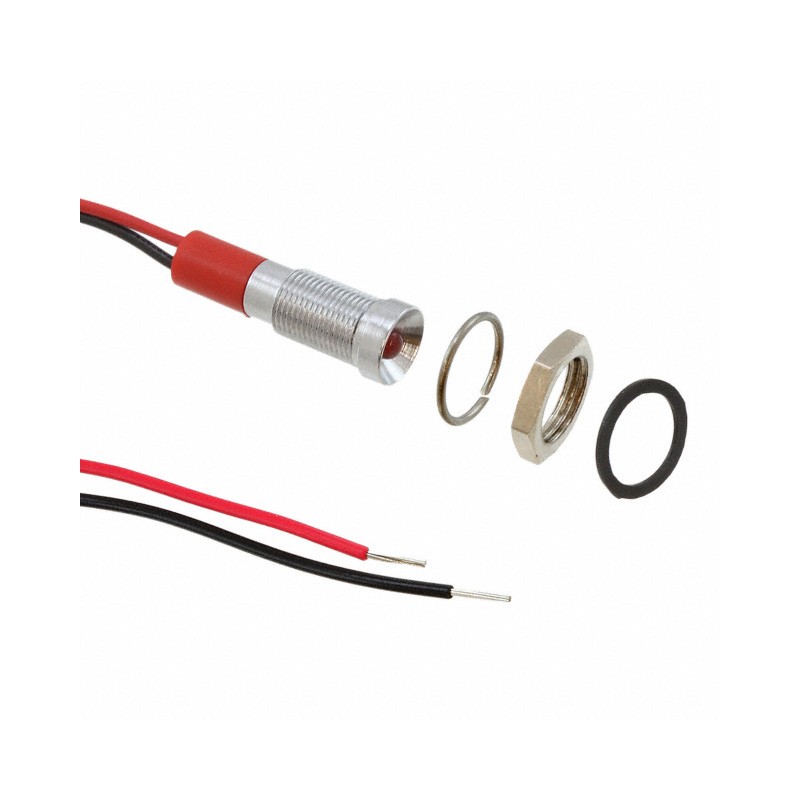 1 pcs : Q6R3CXXR24E - LED PANEL MOUNT INDICATOR RED