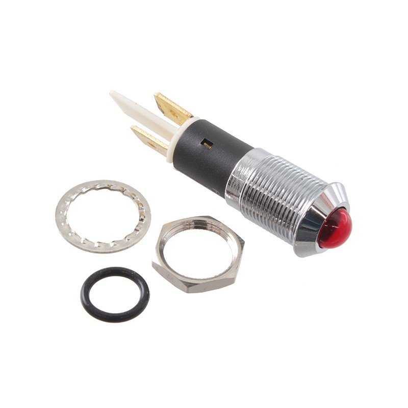 1 pcs : FL1M-12SJ-1-R24V - LED RED 12MM NUT 24VAC/DC STK