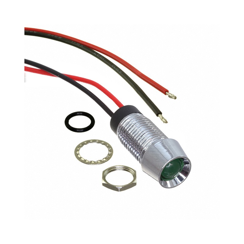 1 pcs : FL1M-8CW-4-G110V - LED GRN 8MM NUT 110VDC STK