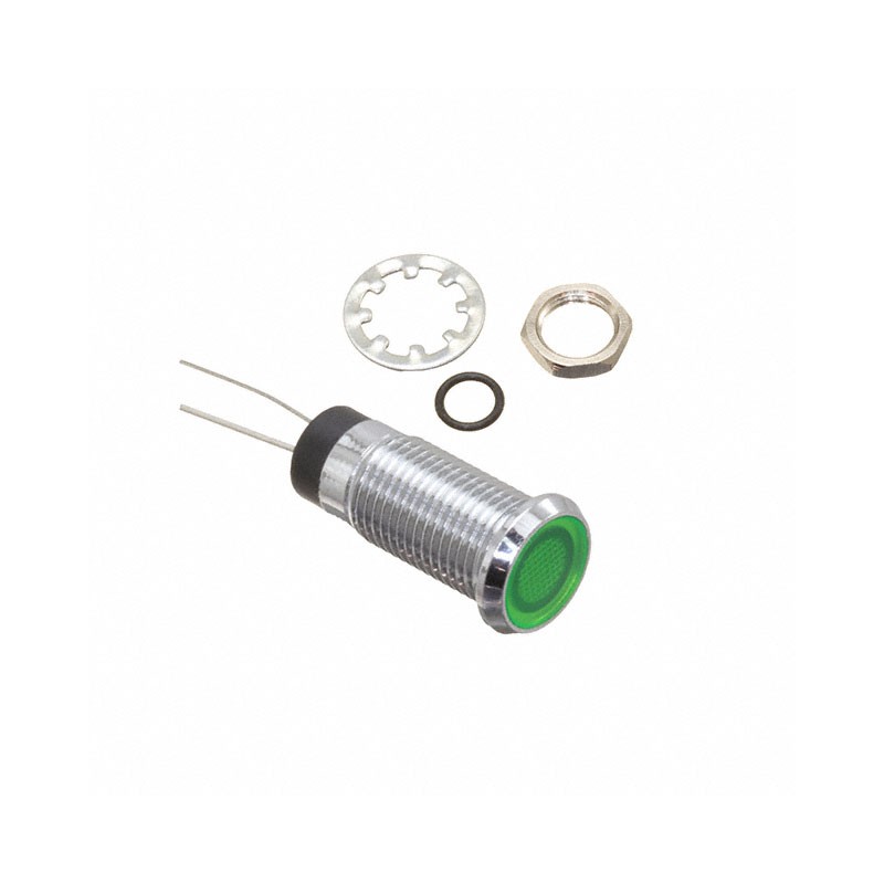 1 pcs : FL1M-8FJ-2-G110V - LED GRN 8MM NUT 110VAC/DC UL STK