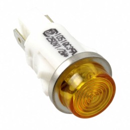 1 pcs : 1051QC3 - LAMP NEON AMBER 220V PNL MNT