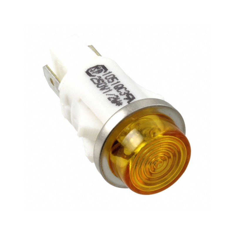 1 pcs : 1051QC3 - LAMP NEON AMBER 220V PNL MNT