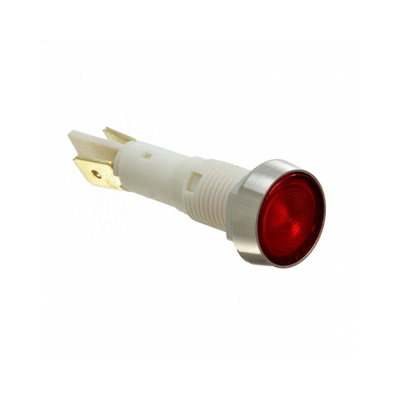 1 pcs : FL1P-10NJ-4-R12V - LED RED 10MM NUT 12VAC/DC STK