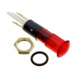 1 pcs : FL1P-8NJ-1-R24V - LED RED 8MM NUT 24VAC/DC STK