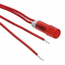 1 pcs : FL1P-6QW-1-R2V - LED RED 6MM SNAP 2VAC/DC STK