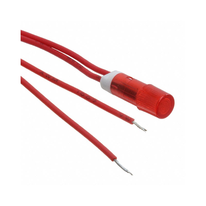 1 pcs : FL1P-6QW-1-R2V - LED RED 6MM SNAP 2VAC/DC STK