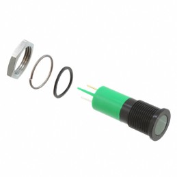 1 pcs : Q14F1BXXG12E - INDICATOR 12V 14MM FLUSH GREEN
