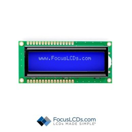 1 pcs : C162A-BW-LW63 - 16X2 STN BLUE CHARACTER LCD