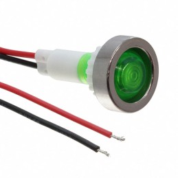 1 pcs : FL1P-10NW-1-G24V - LED GRN 10MM NUT 24VAC/DC STK