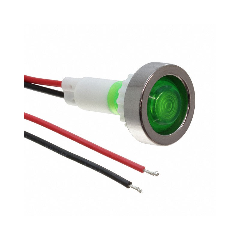 1 pcs : FL1P-10NW-1-G24V - LED GRN 10MM NUT 24VAC/DC STK