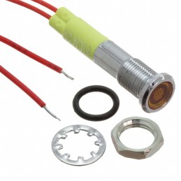 1 pcs : FL1M-6FW-1-Y24V - LED YEL 6MM NUT 24VAC/DC STK