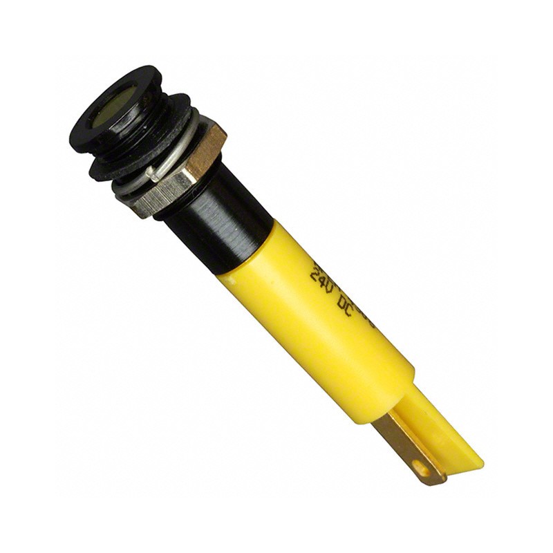 1 pcs : Q8F1BXXY24E - INDICATOR 24V 8MM FLUSH YELLOW