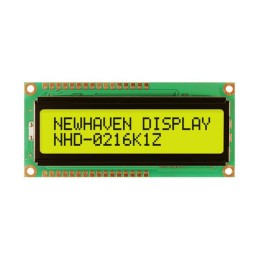 1 pcs : NHD-0216K1Z-FL-GBW - LCD MOD 32DIG 16X2 TRANS YLW/GRN