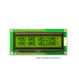 1 pcs : AMC1602AR-B-Y6WFDY - 16X2 CHARACTER STN POS YG