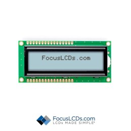 1 pcs : C162A-FTW-LW63 - 16X2 FSTN GRAY CHARACTER LCD