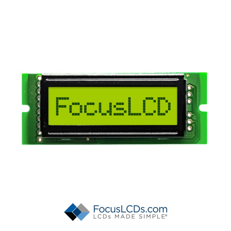 1 pcs : C81C-YTY-LW63 - 8X1 STN YELLOW/GREEN CHARACTER