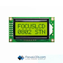 1 pcs : C82B-YTY-LW63 - 8X2 STN YELLOW/GREEN CHARACTER