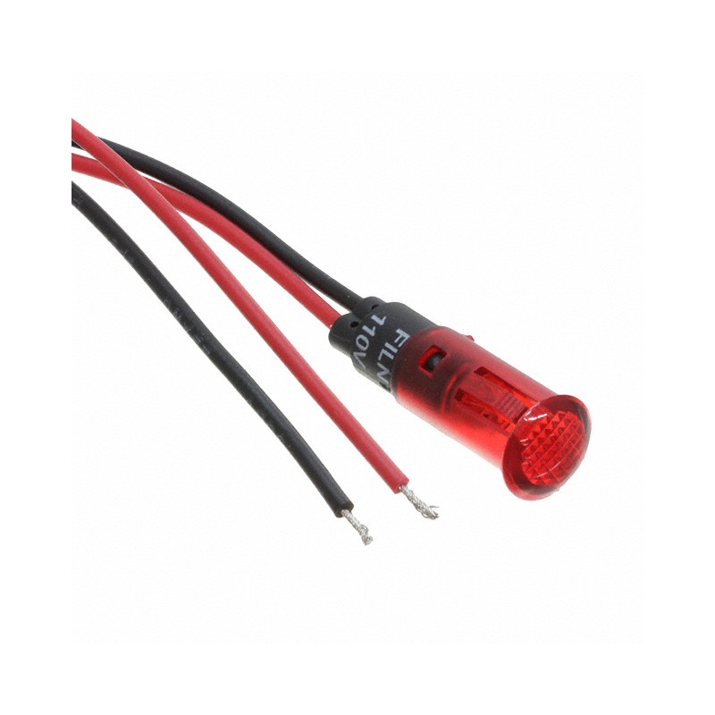 1 pcs : FL1P-8QW-2-R2V - LED RED 8MM SNAP 2VAC/DC STK