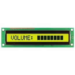 1 pcs : NHD-0116DZ-FL-YBW - LCD MOD 16DIG 16X1 TRANS YLW/GRN