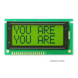 1 pcs : AMC0802CR-B-Y6WFDY - LCD COB CHAR 8X2 Y/G TRANSF
