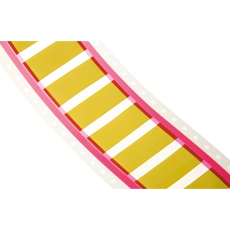 1 Box of 250 - TE Connectivity Yellow Heatshrink Labels, 50mm Width, 250 Qty