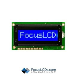 1 pcs : C81A-BW-LW63 - 8X1 STN BLUE CHARACTER LCD